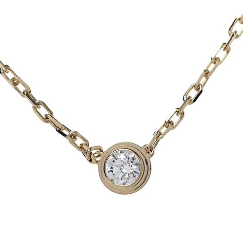 cartier necklace yellow gold diamond